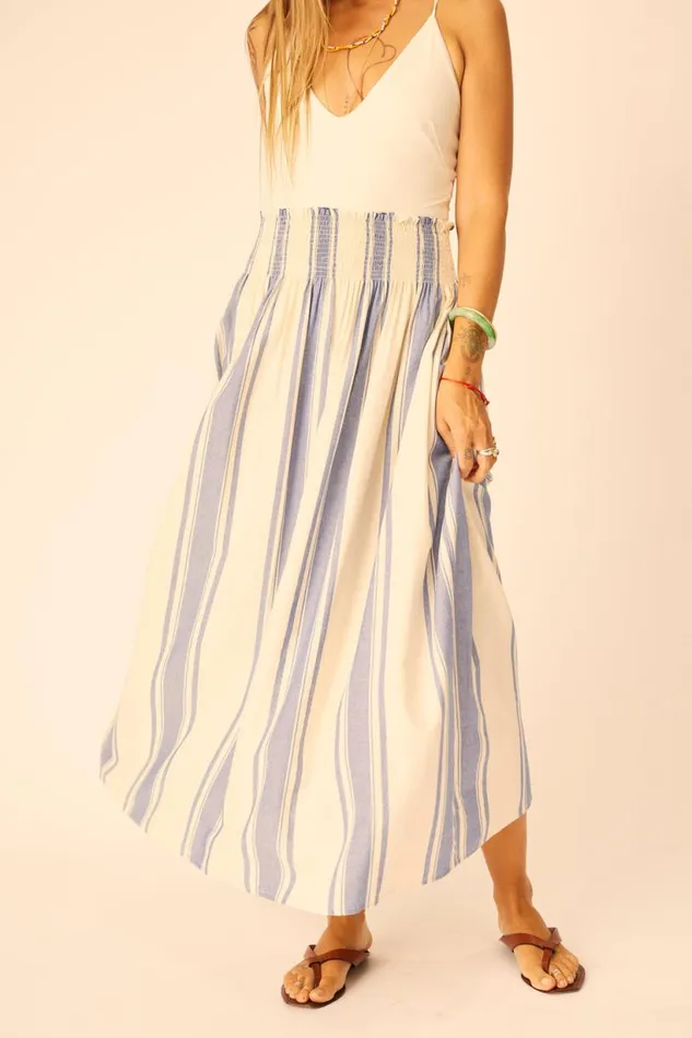 Natalie Martin BELLA SKIRT French Stripe Blue Shop Bottoms