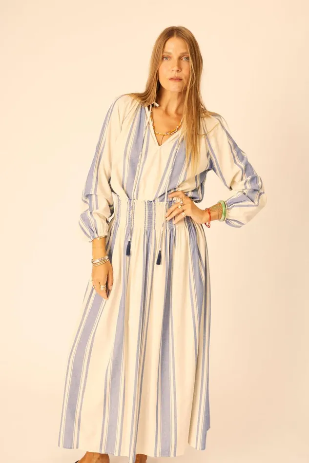Natalie Martin BELLA SKIRT French Stripe Blue Shop Bottoms