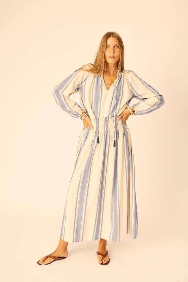 Natalie Martin BELLA SKIRT French Stripe Blue Shop Bottoms