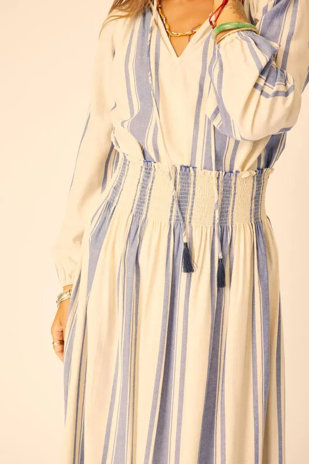 Natalie Martin BELLA SKIRT French Stripe Blue Shop Bottoms