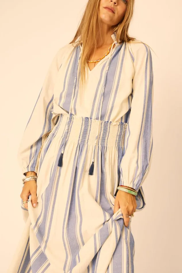 Natalie Martin BELLA SKIRT French Stripe Blue Shop Bottoms