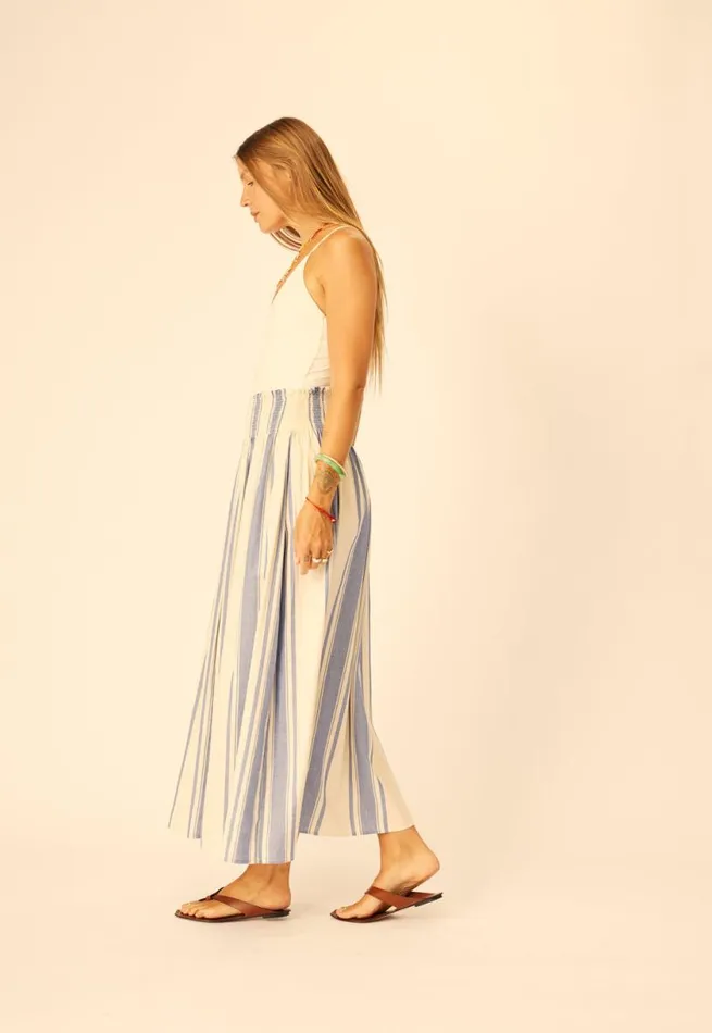 Natalie Martin BELLA SKIRT French Stripe Blue Shop Bottoms
