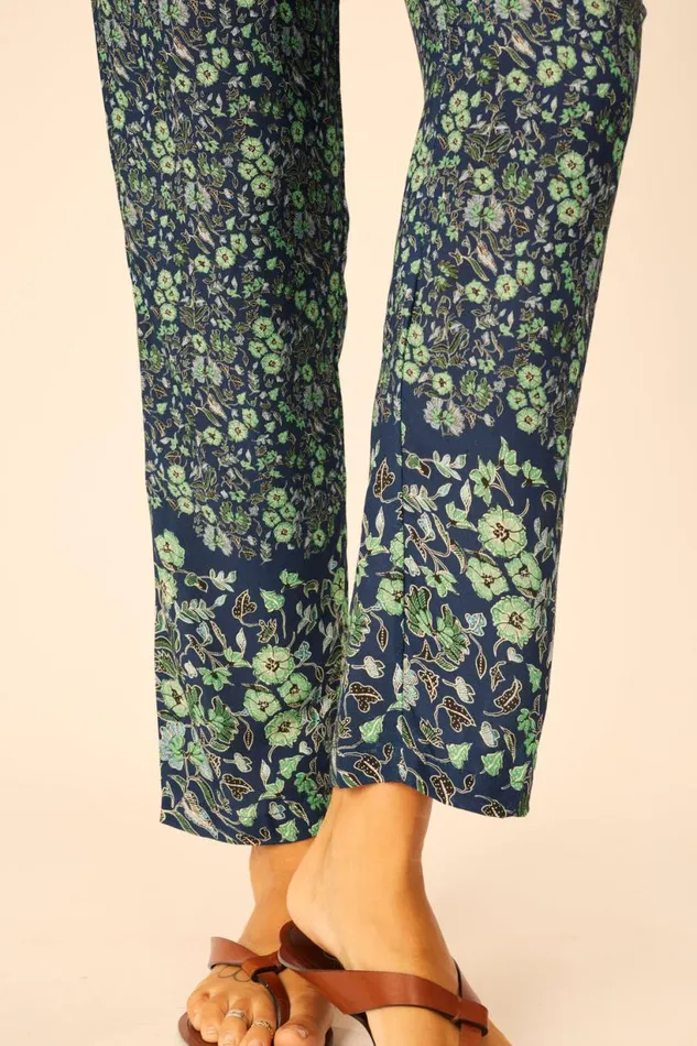 Natalie Martin BIANCA PANT Petite Fleur Marine Shop Bottoms