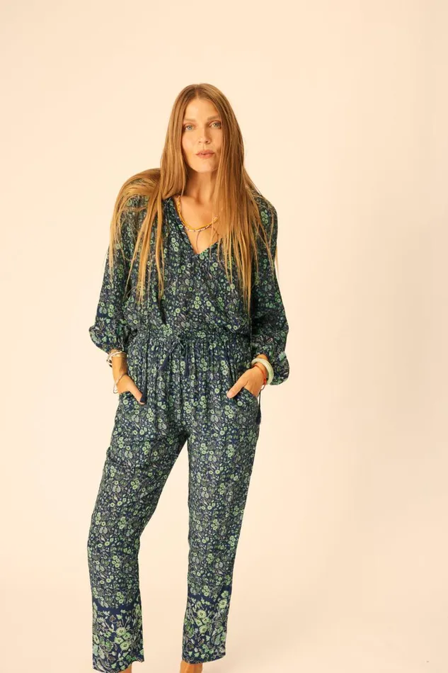 Natalie Martin BIANCA PANT Petite Fleur Marine Shop Bottoms
