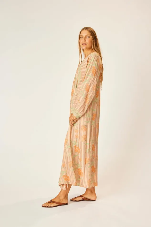 Natalie Martin FIORE MAXI Chamomile Apricot Shop Dresses