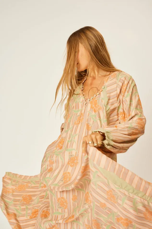 Natalie Martin FIORE MAXI Chamomile Apricot Shop Dresses