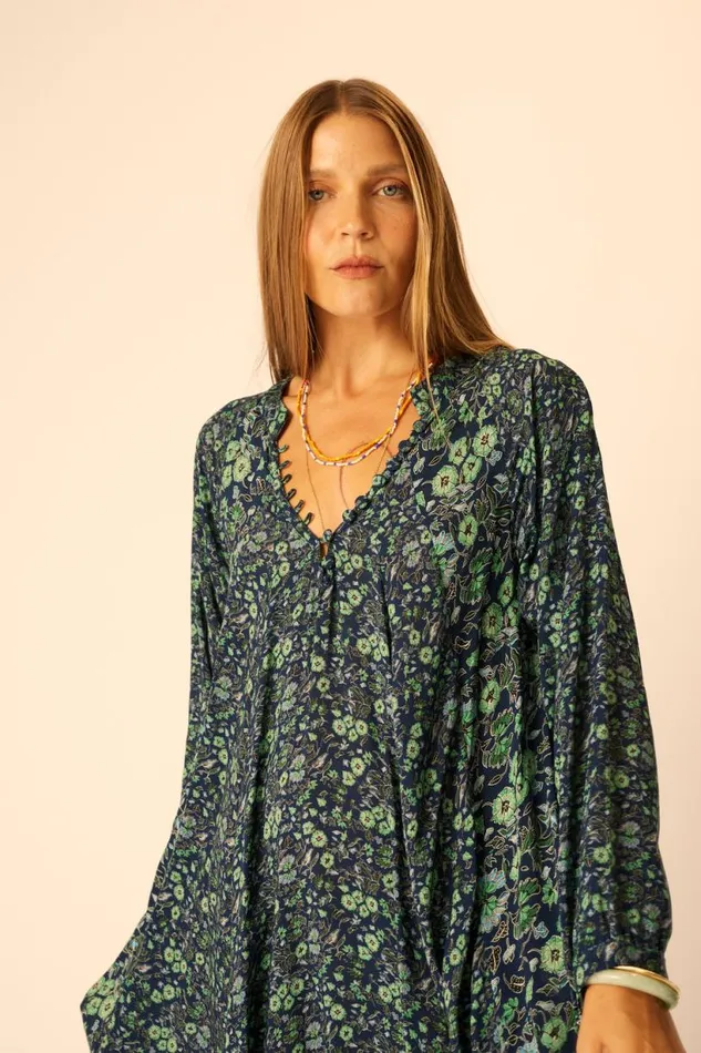 Natalie Martin FIORE SHORT DRESS Petite Fleur Marine Shop Dresses