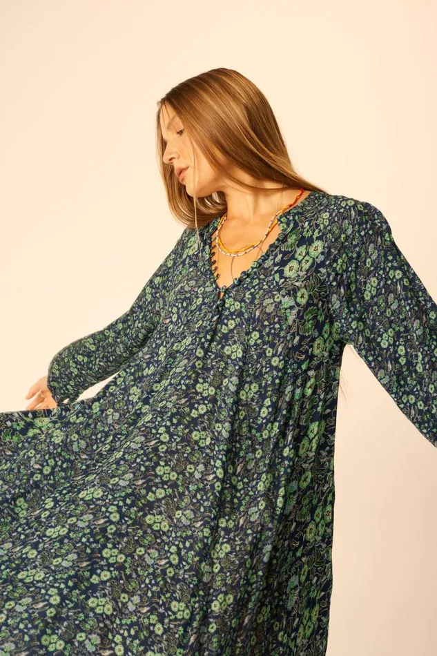 Natalie Martin FIORE SHORT DRESS Petite Fleur Marine Shop Dresses