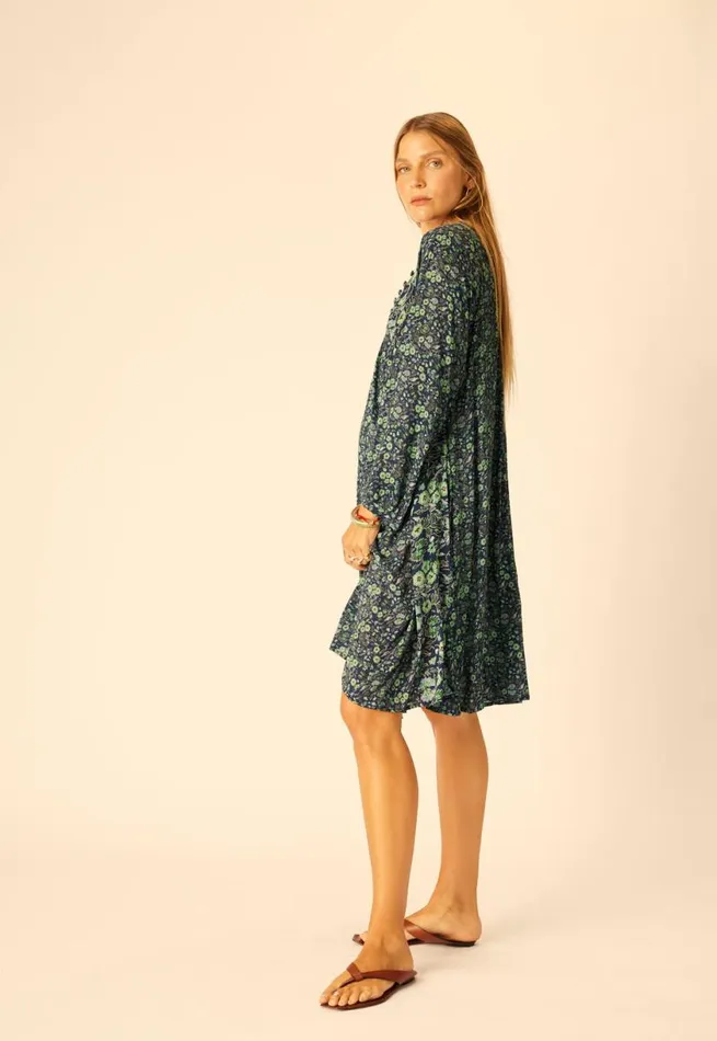 Natalie Martin FIORE SHORT DRESS Petite Fleur Marine Shop Dresses