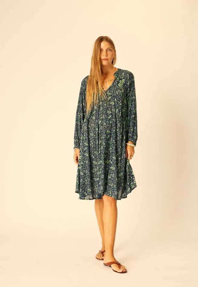 Natalie Martin FIORE SHORT DRESS Petite Fleur Marine Shop Dresses