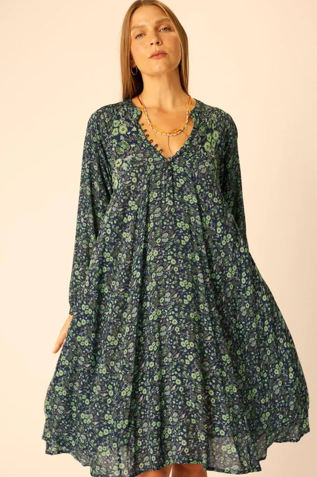 Natalie Martin FIORE SHORT DRESS Petite Fleur Marine Shop Dresses