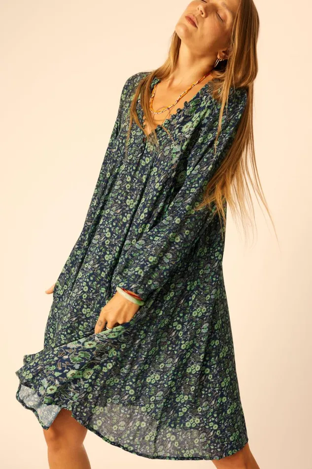 Natalie Martin FIORE SHORT DRESS Petite Fleur Marine Shop Dresses