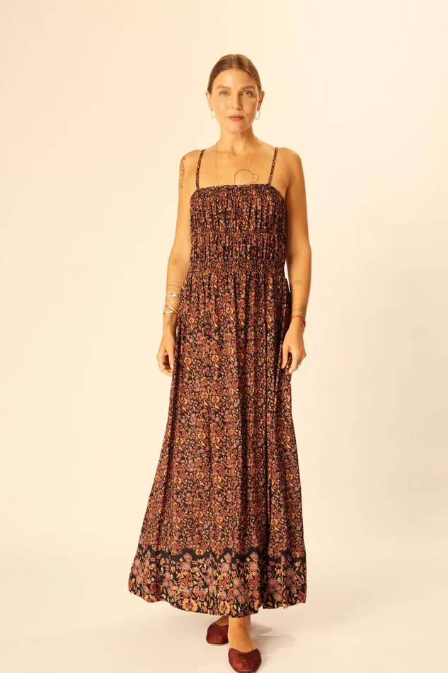 Natalie Martin GINA MAXI Petite Fleur Noire Shop Dresses