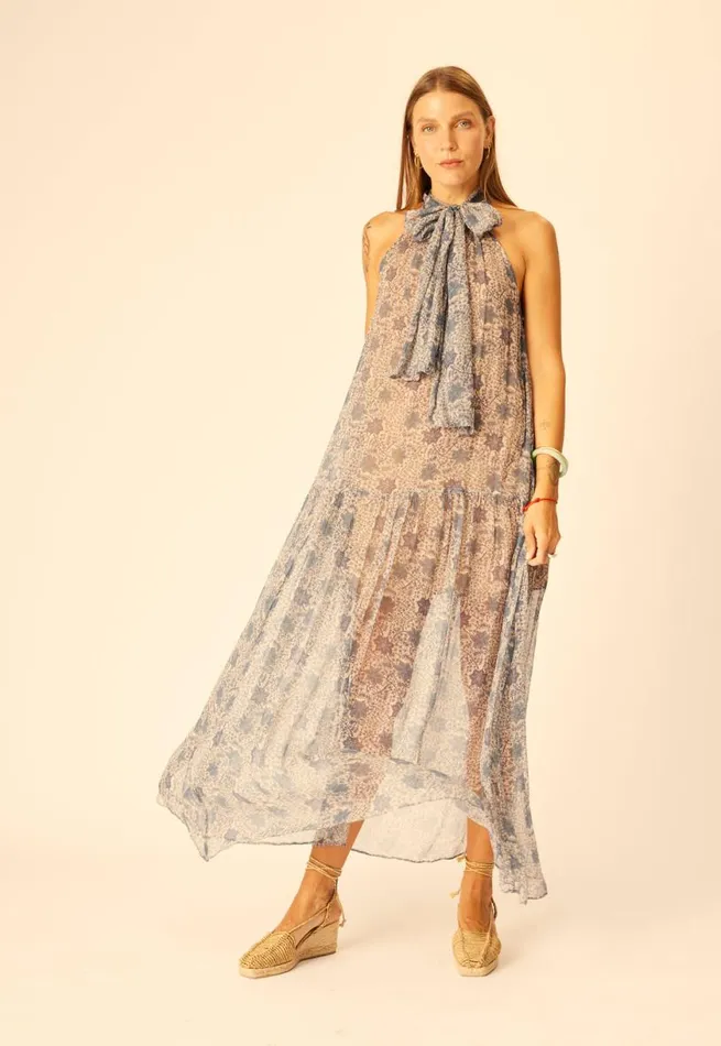 Natalie Martin INDIANA MAXI Snowflake Sea Shop Dresses