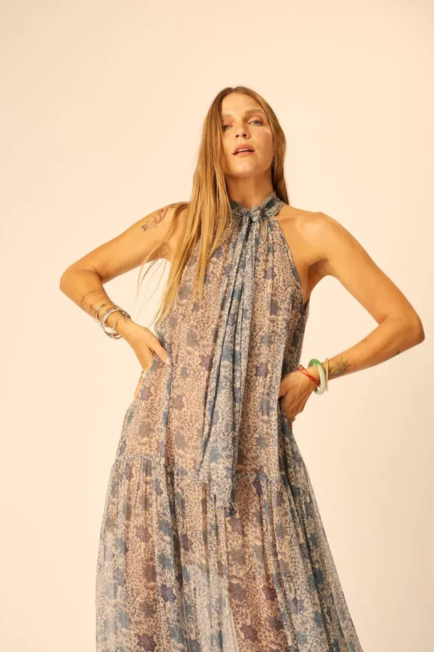 Natalie Martin INDIANA MAXI Snowflake Sea Shop Dresses