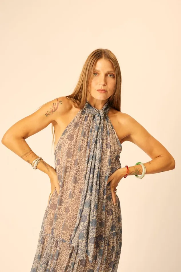 Natalie Martin INDIANA MAXI Snowflake Sea Shop Dresses