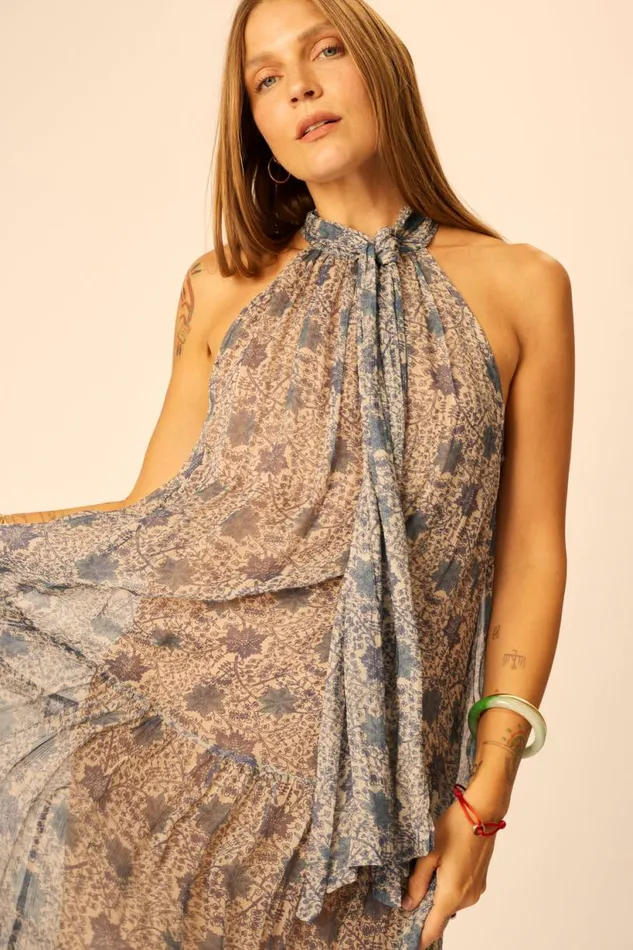 Natalie Martin INDIANA MAXI Snowflake Sea Shop Dresses