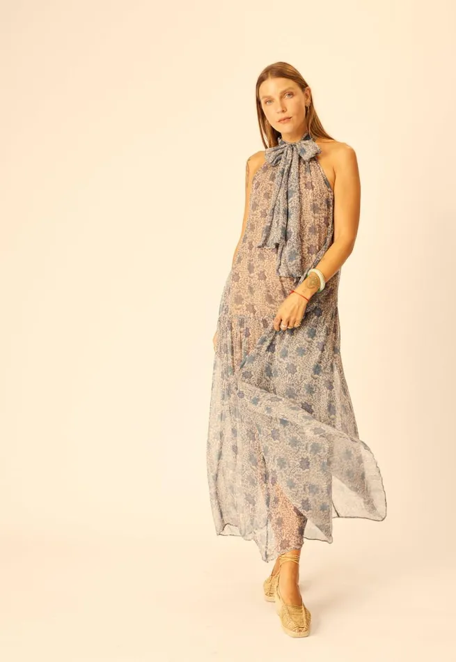 Natalie Martin INDIANA MAXI Snowflake Sea Shop Dresses