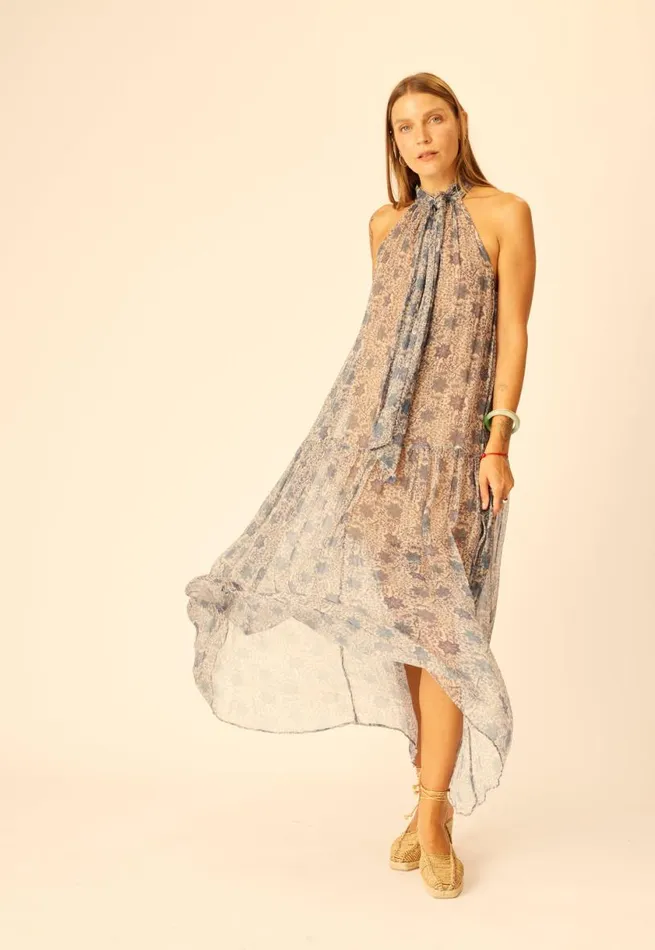 Natalie Martin INDIANA MAXI Snowflake Sea Shop Dresses