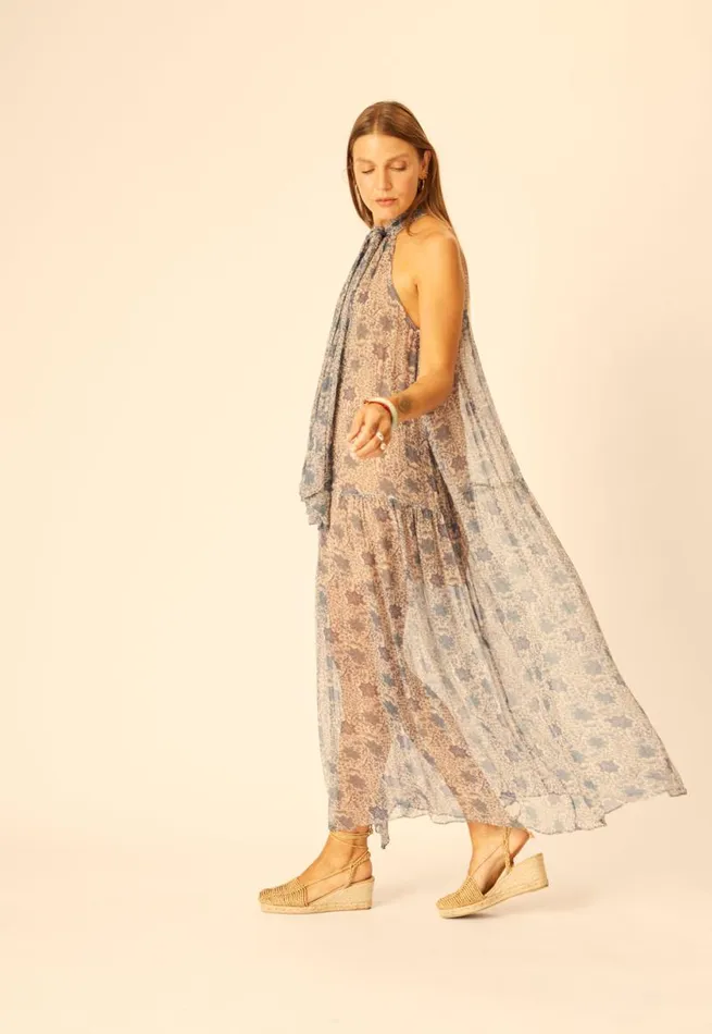 Natalie Martin INDIANA MAXI Snowflake Sea Shop Dresses