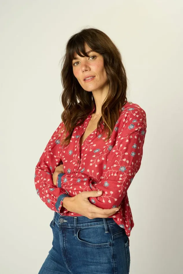 Natalie Martin LESLIE SHIRT Pinwheel Barn Red Shop Tops