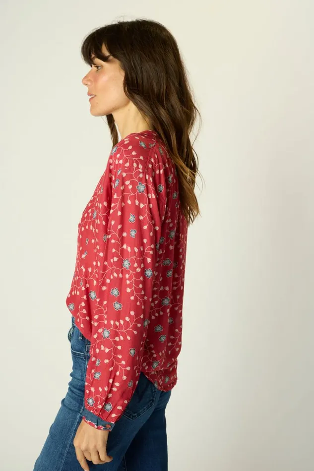 Natalie Martin LESLIE SHIRT Pinwheel Barn Red Shop Tops