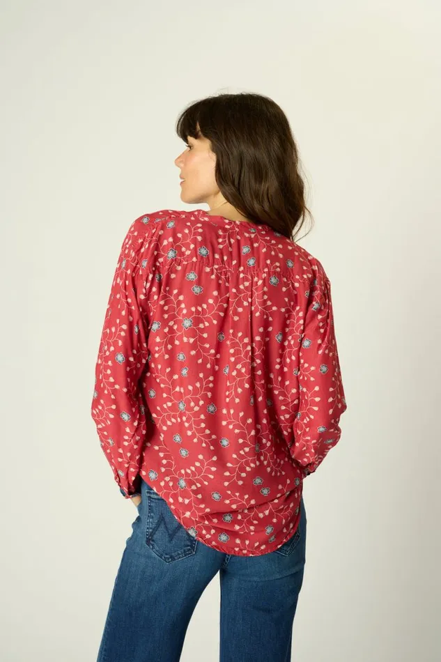 Natalie Martin LESLIE SHIRT Pinwheel Barn Red Shop Tops