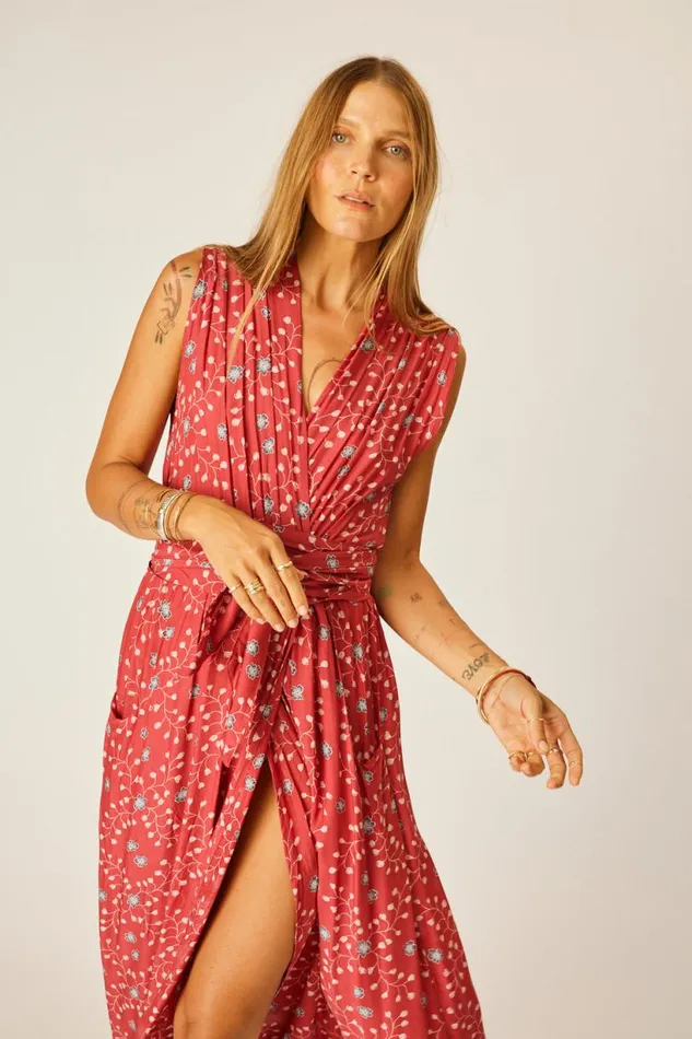 Natalie Martin NICO SLEEVELESS DRESS Pinwheel Barn Red Shop Dresses