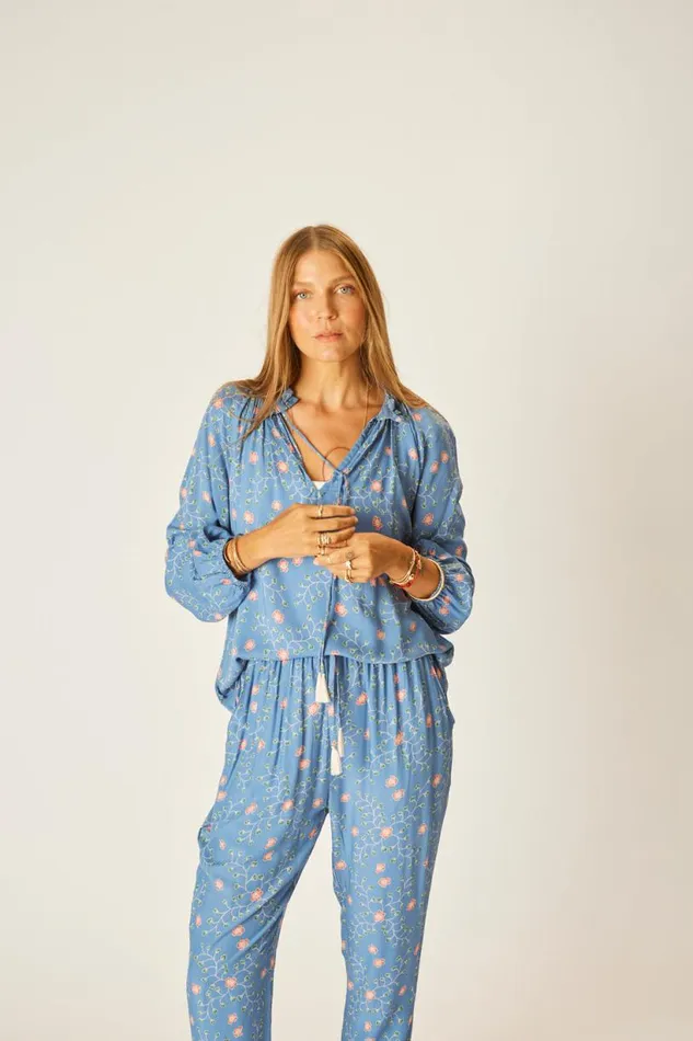 Natalie Martin PENNY BLOUSE Pinwheel Denim Shop Tops
