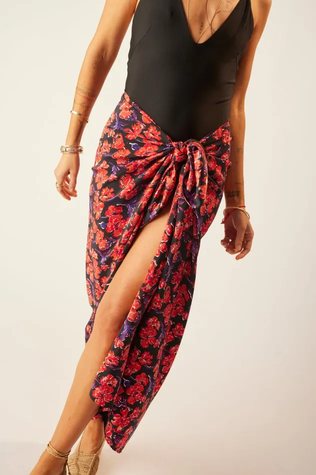 Natalie Martin SARONGSCARF Silk Watercolor Onyx Shop Bottoms