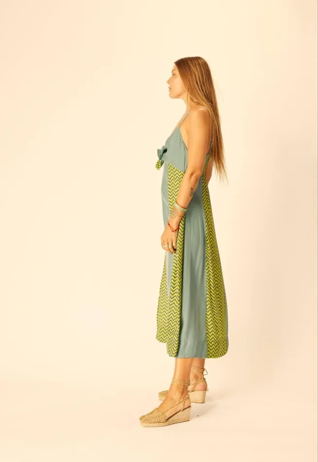 Natalie Martin SOPHIE DRESS Block Zigzag Noire Shop Dresses