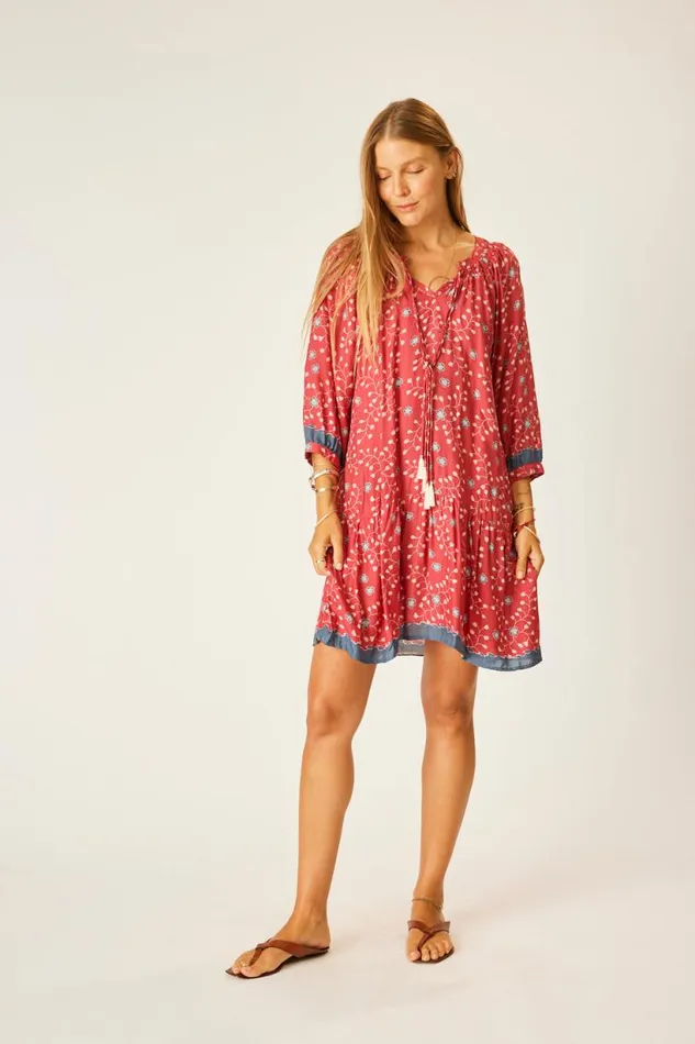 Natalie Martin STEVIE DRESS Pinwheel Barn Red Shop Dresses