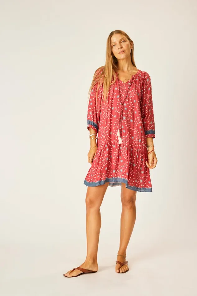 Natalie Martin STEVIE DRESS Pinwheel Barn Red Shop Dresses