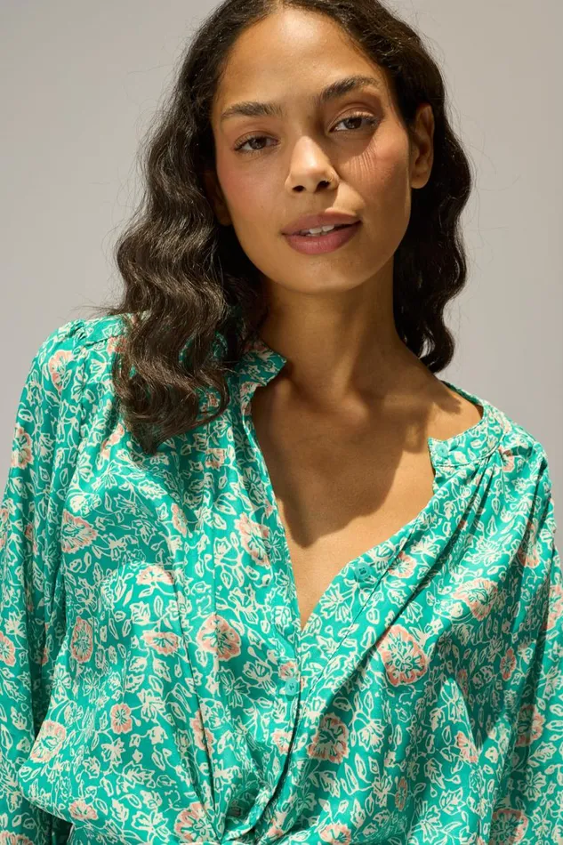 Natalie Martin TOLAN SHIRT Floral Amalfi Sea Shop Tops