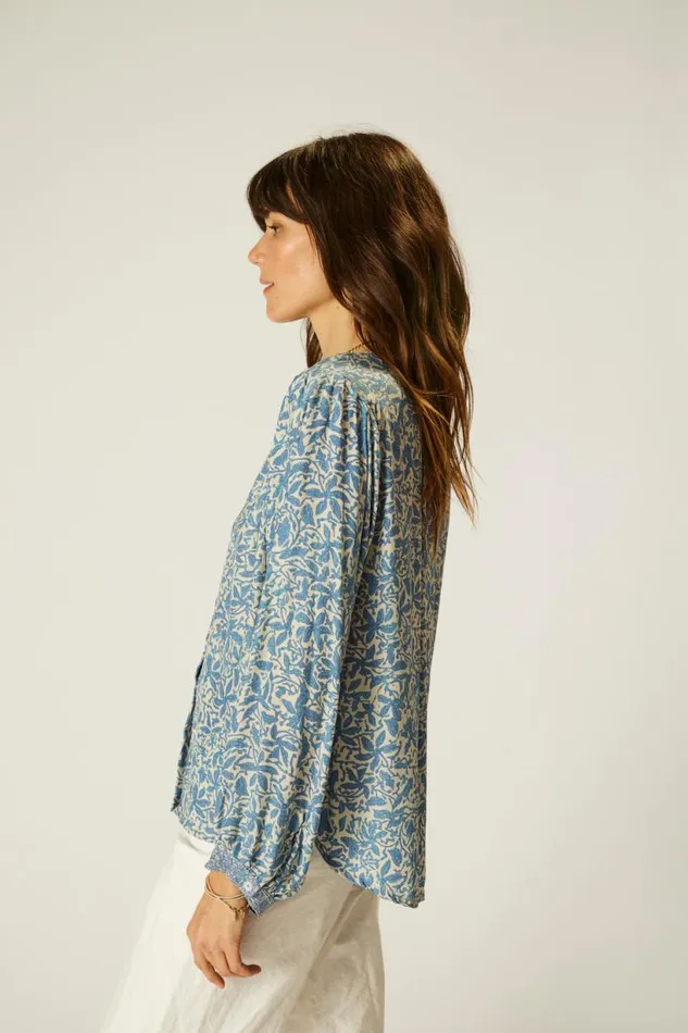 Natalie Martin TOLAN SHIRT Gloriosa Cornflower Shop Tops