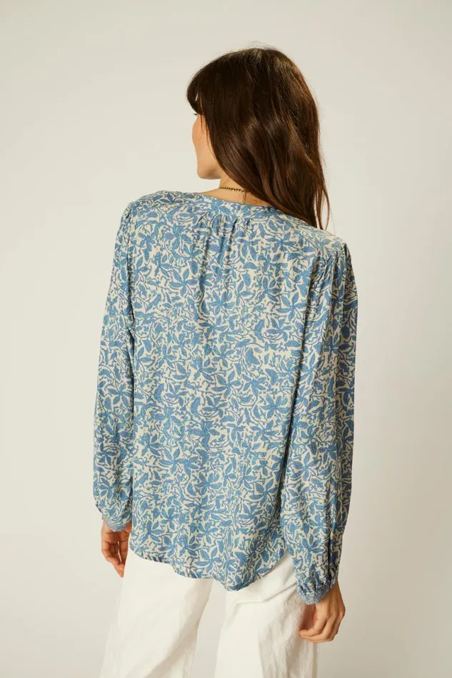 Natalie Martin TOLAN SHIRT Gloriosa Cornflower Shop Tops