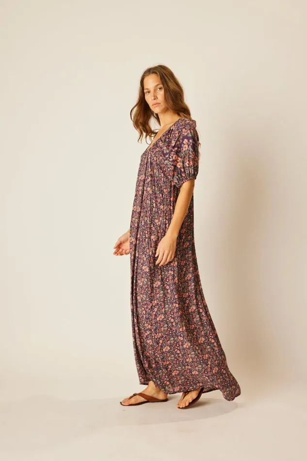 Natalie Martin VIVI DRESS Petite Fleur Aubergine Shop Dresses