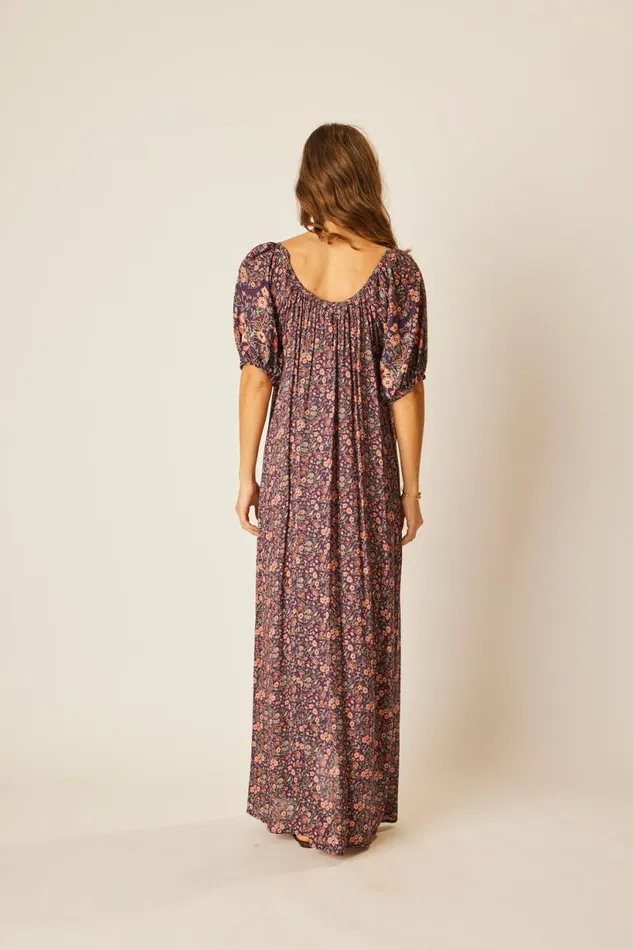 Natalie Martin VIVI DRESS Petite Fleur Aubergine Shop Dresses