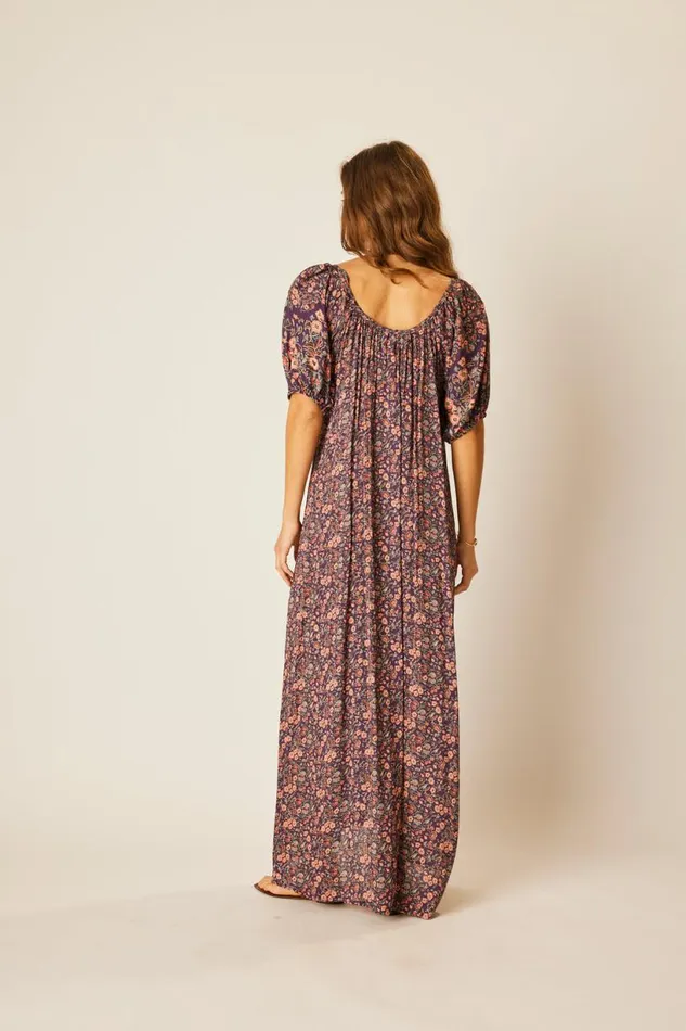 Natalie Martin VIVI DRESS Petite Fleur Aubergine Shop Dresses
