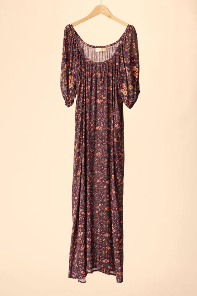Natalie Martin VIVI DRESS Petite Fleur Aubergine Shop Dresses