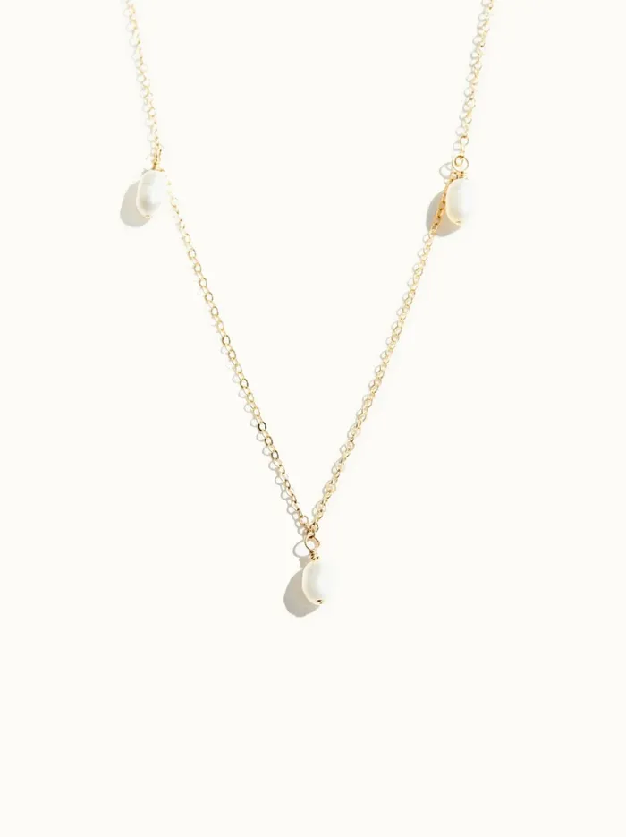 Necklaces Women Triple Pearl Necklace 14k Goldfilled Able