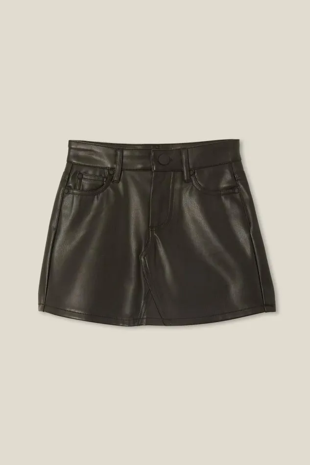 Nelly Vegan Leather Skirt Black Girls Cotton On Shorts Skirts and Playsuits Nelly Vegan Leather Skirt Black Girls Cotton On Shorts Skirts and Playsuits