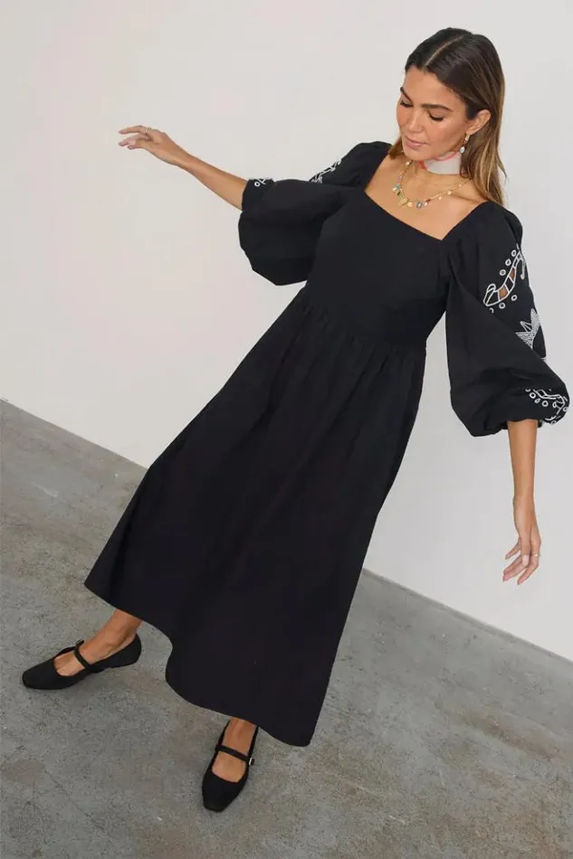 Never Fully Dressed Black Enchanted Belle Dress Women Modest Dressing