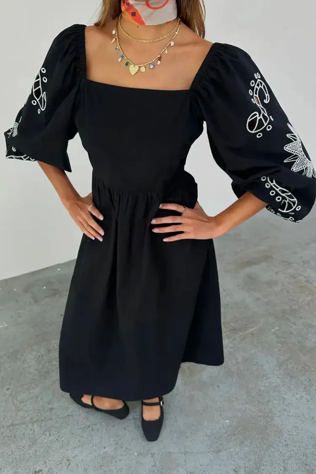 Never Fully Dressed Black Enchanted Belle Dress Women Modest Dressing