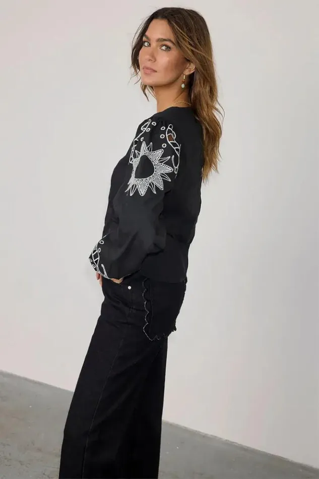 Never Fully Dressed Black Enchanted Lillie Top Women Modest Dressing