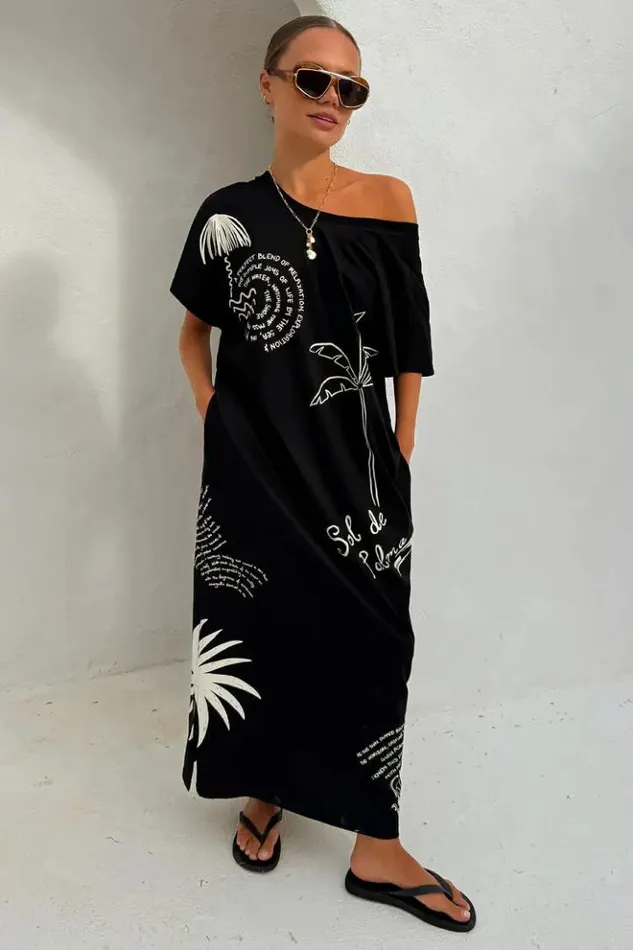 Never Fully Dressed Black Palma T Shirt Dress Women Newness
