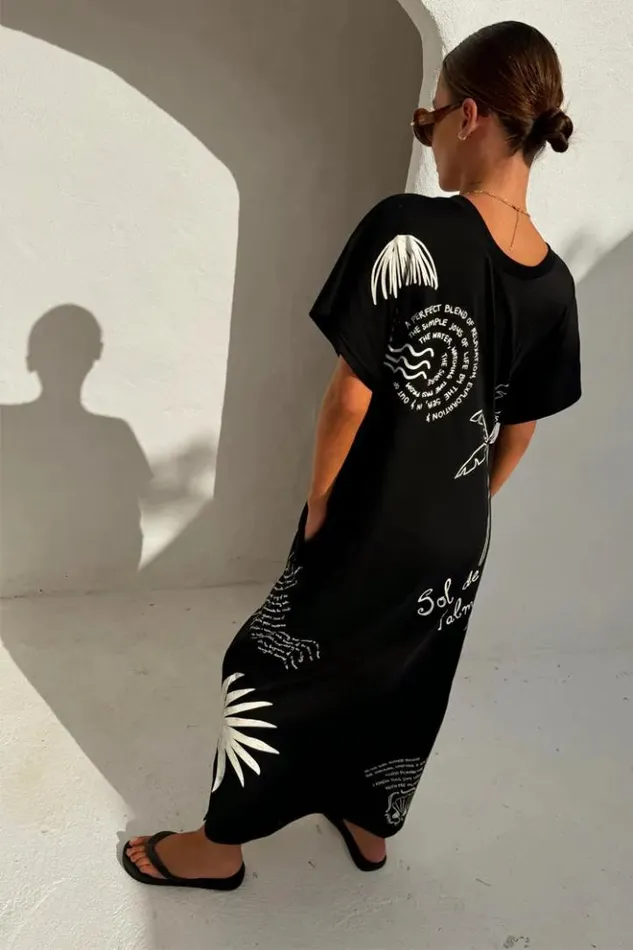Never Fully Dressed Black Palma T Shirt Dress Women Newness