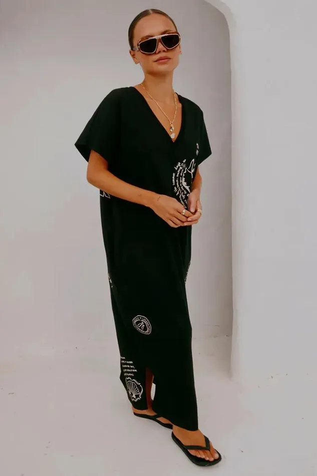 Never Fully Dressed Black Palma T Shirt Dress Women Newness