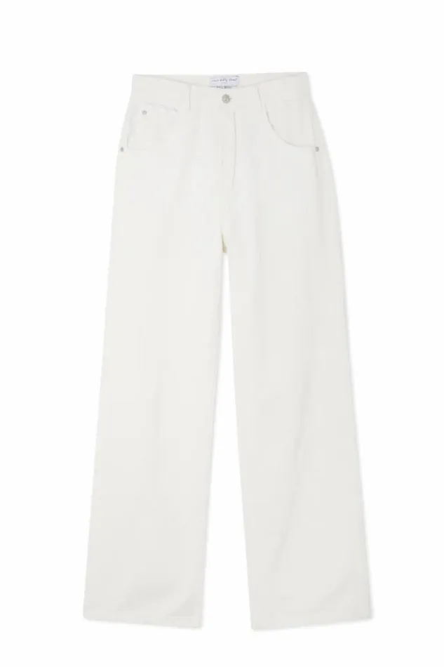 Never Fully Dressed Ecru Scallop Detail Jeans Women Denim