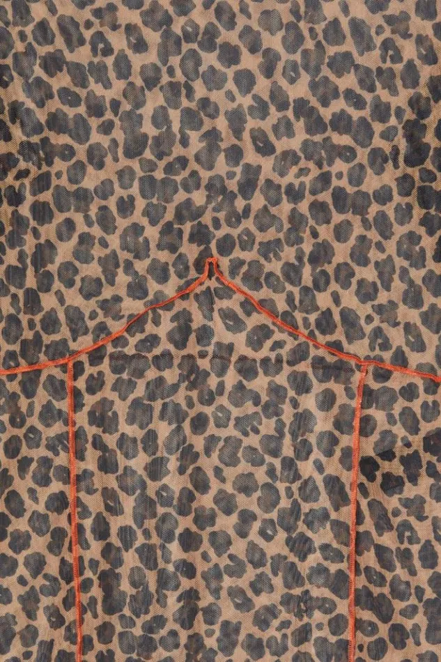 Never Fully Dressed Leopard Cleo Mesh Top Women Leopard Print